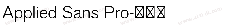 Applied Sans Pro字体转换